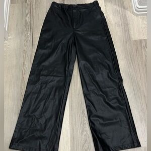 Fashion Nova Ambiance Black Faux Leather Pants Sz L